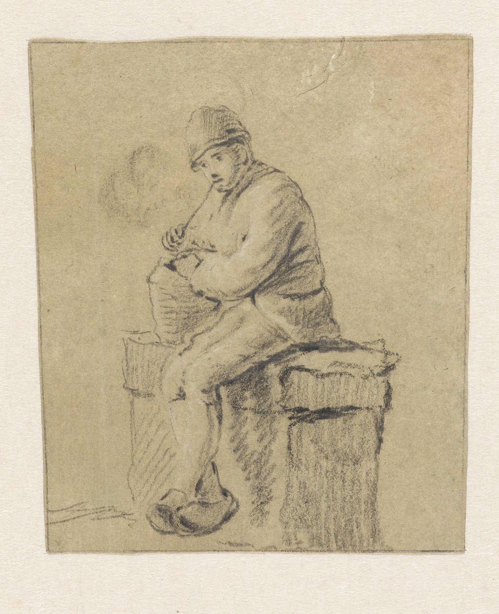 sittende bonde av Pieter Bartholomeusz. Barbiers