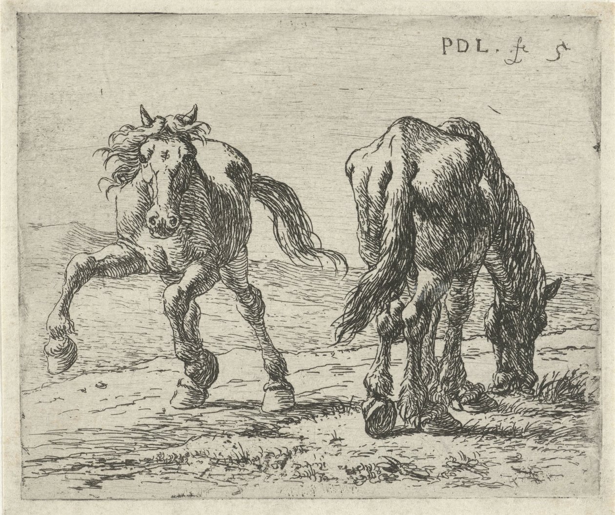 To hester på en eng Hester (serietittel) av Pieter Bodding van Laer