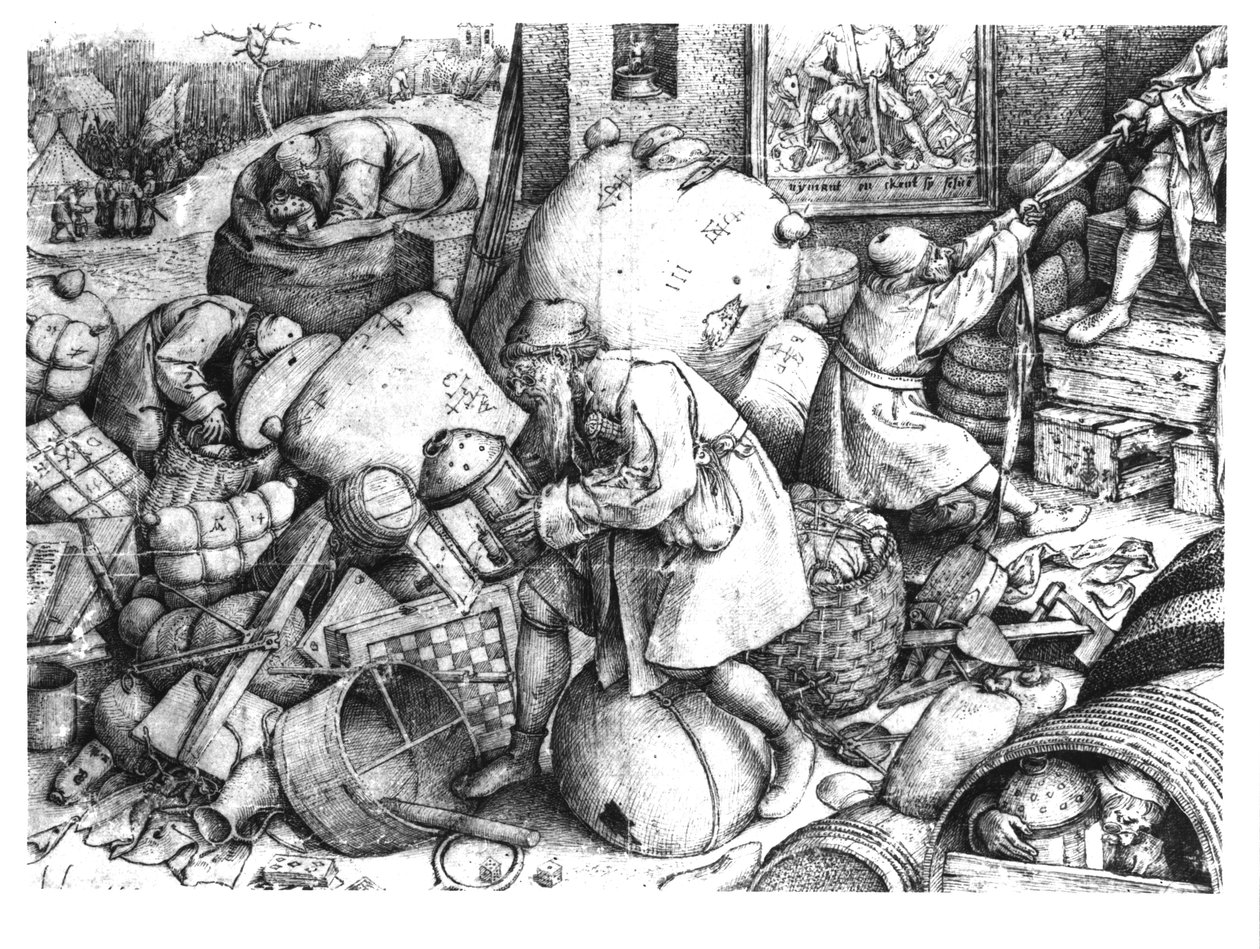 Everyman, gravert av Hieronymus Cock (ca. 1510-70) ca. 1558 av Pieter Bruegel the Elder