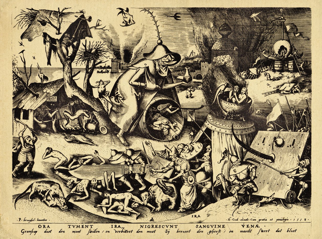 Ira, gravert av H. Cock, 1558 (tregravering) av Pieter Bruegel the Elder