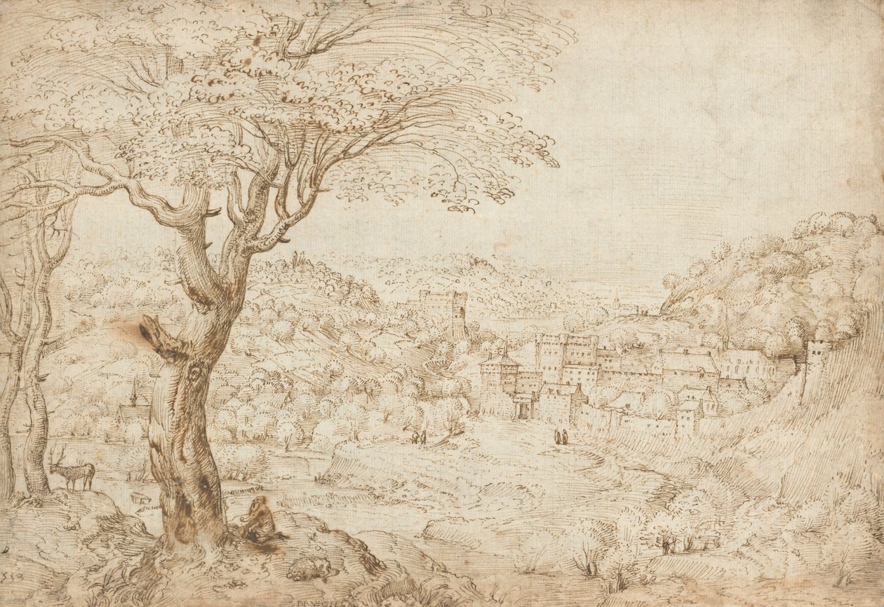 Landskap med Sankt Jeromes bot av Pieter Bruegel the Elder