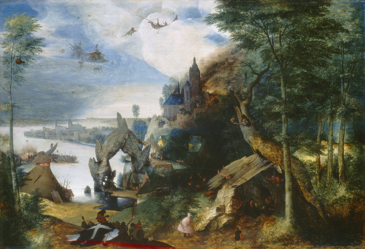 Fristelse av St. Anthony, ca. 1550-75 av Pieter Bruegel the Elder