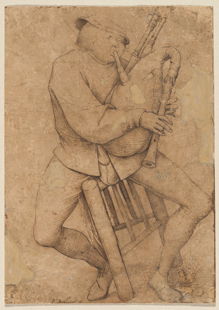 Sekkepipespilleren av Pieter Bruegel the Elder