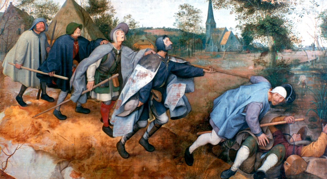 Lignelsen om de blinde, 1568 av Pieter Bruegel the Elder