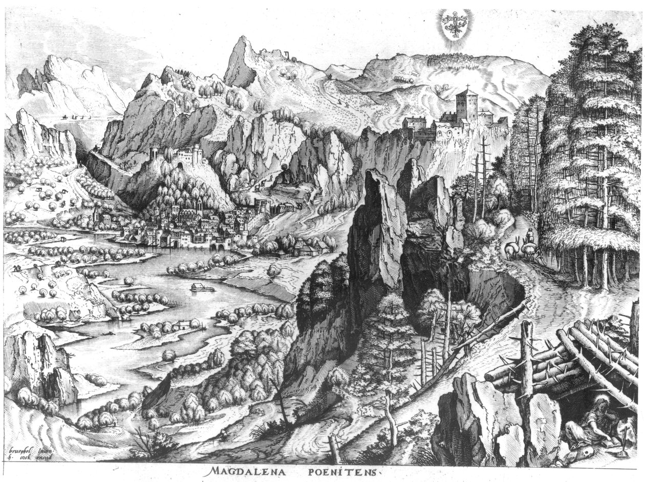 Den angrende Magdalena, gravert av Hieronymus Bosch (ca. 1510-70) ca. 1555-57 av Pieter Bruegel the Elder