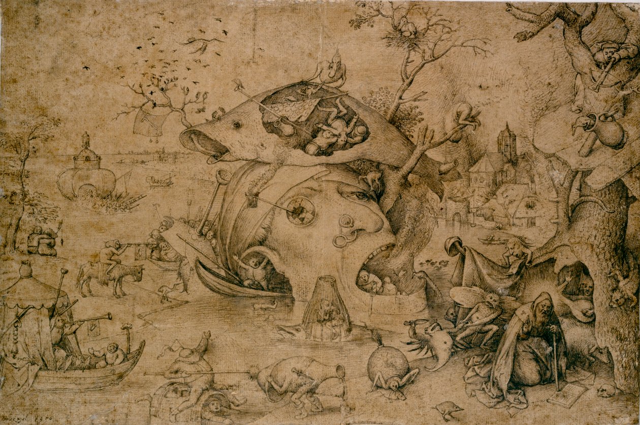 The Temptation of St Anthony, 1500-tallet av Pieter Bruegel the Elder