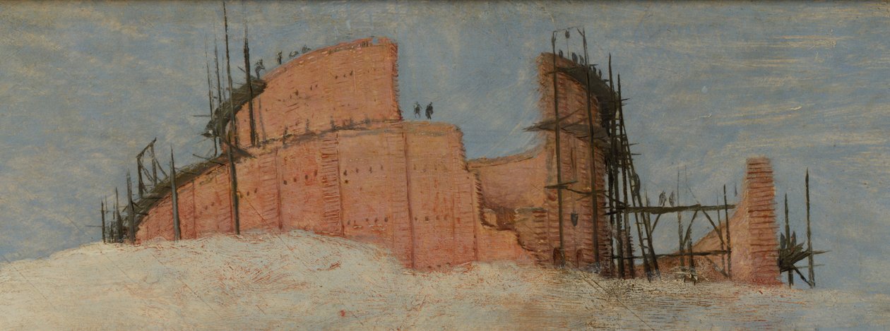 Detalj fra det store tårnet i Babel i Wien av Pieter Brueghel the Elder