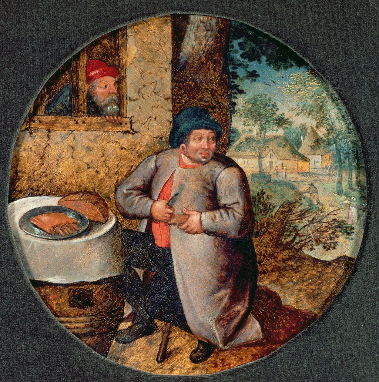 Flamsk ordtak: fråtsing (panel) av Pieter Brueghel the Younger