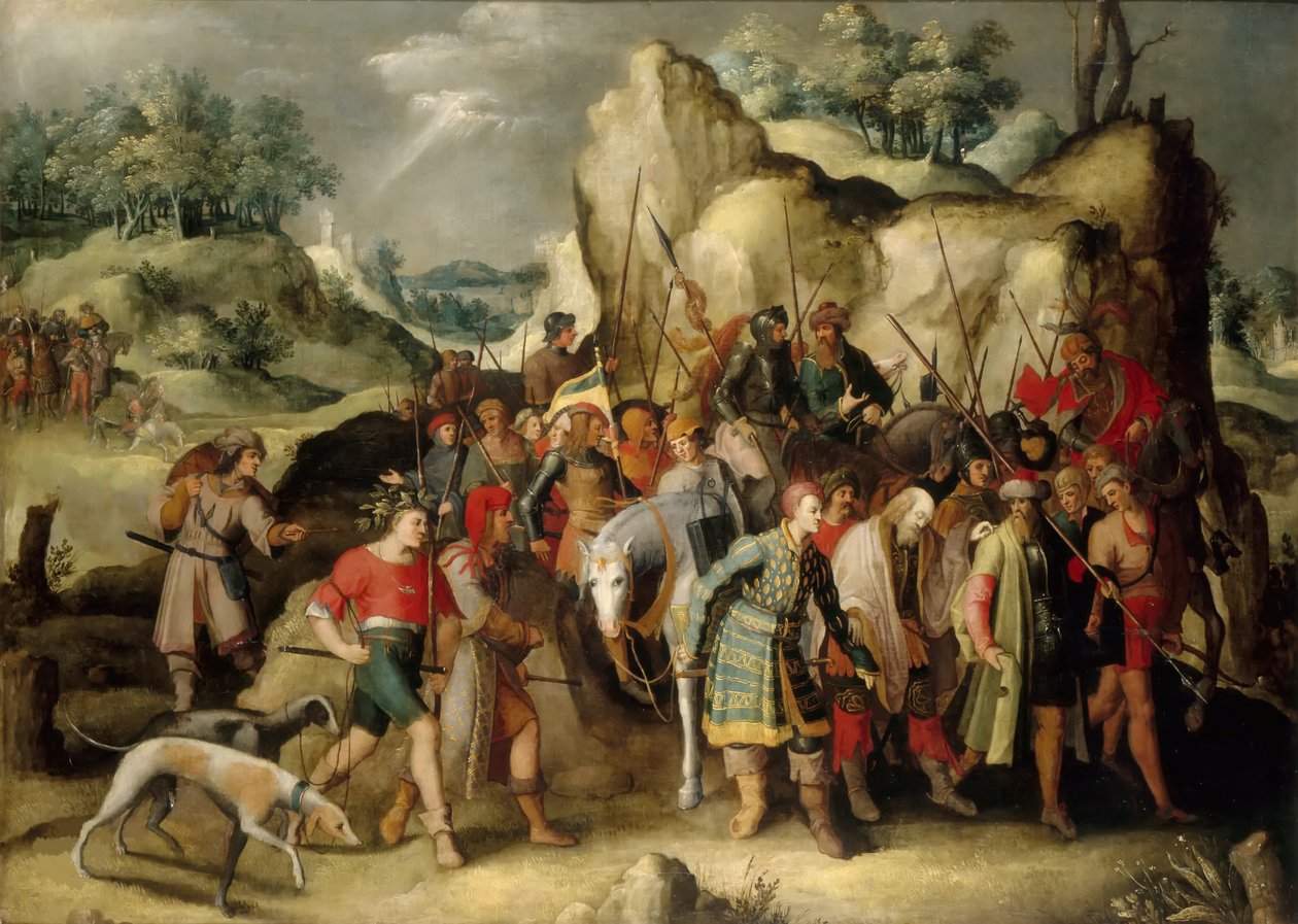 Omvendelsen til Saint Paul. av Pieter Brueghel the Younger