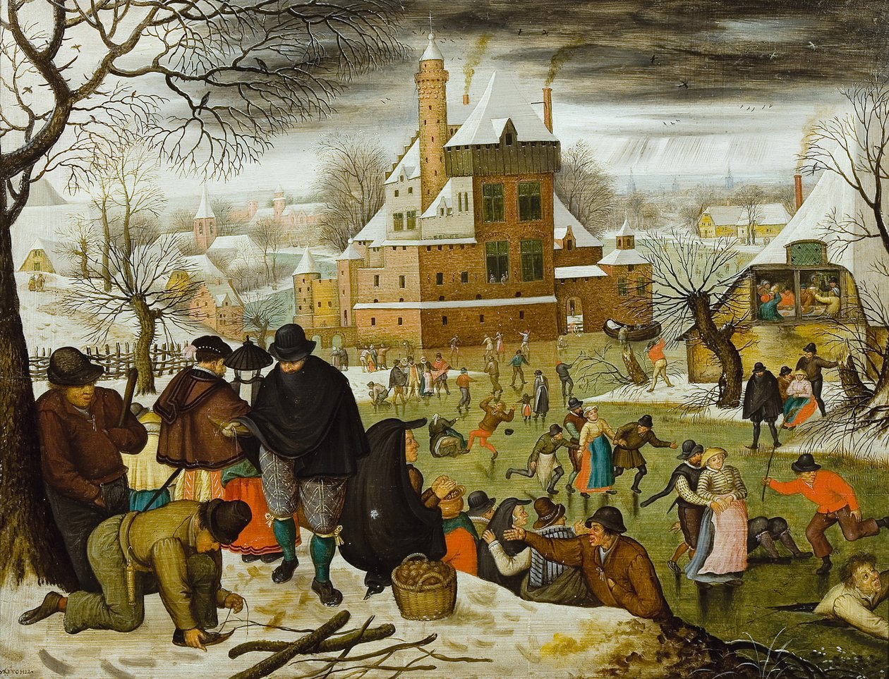 De fire årstidene: Vinter, andre halvdel av 1500-tallet. av Pieter Brueghel the Younger