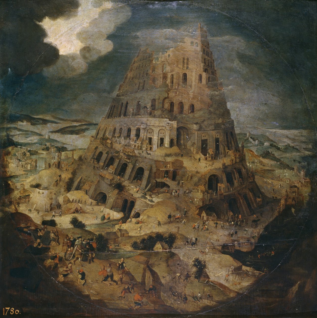 Babelstårnet, ca 1595 av Pieter Brueghel the Younger