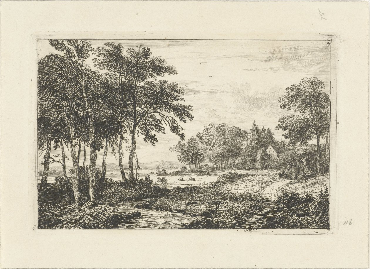 Landskap med rytter av Pieter Casper Christ