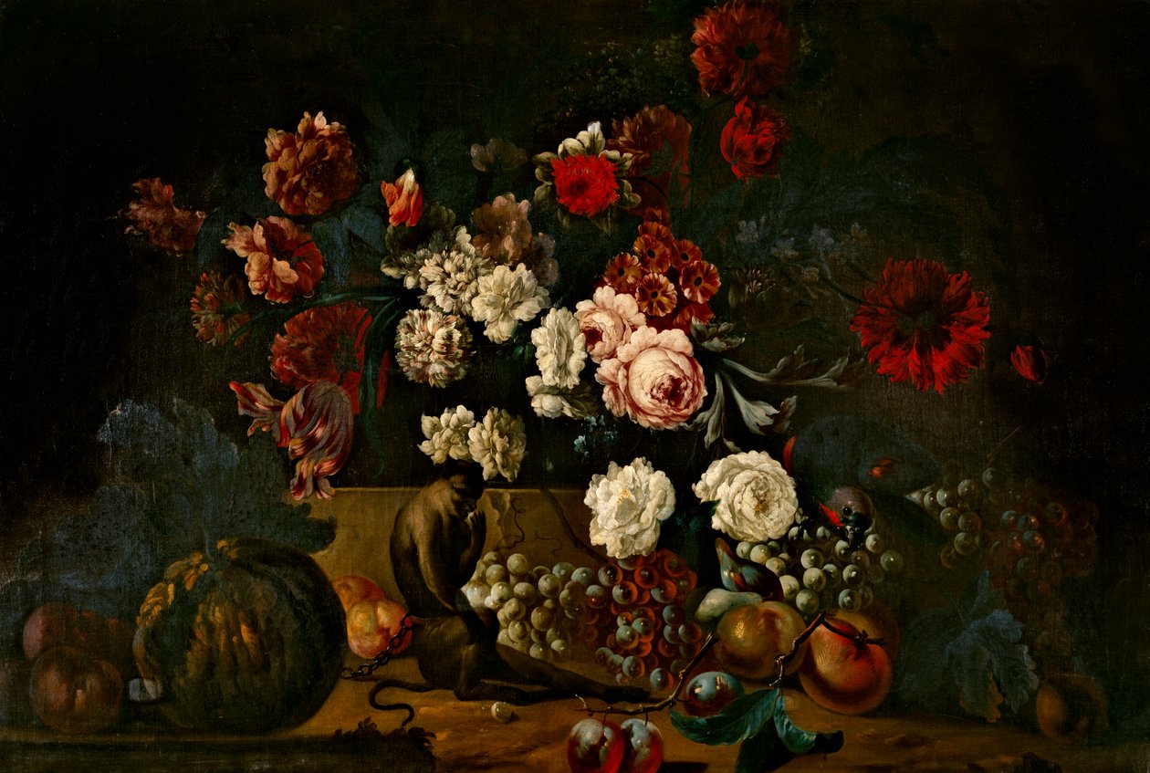 Stilleben (olje på lerret) av Pieter Casteels