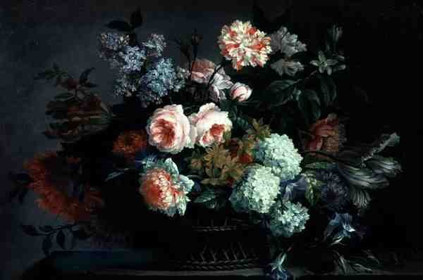 Still Life of Flowers (olje på lerret) av Pieter Casteels