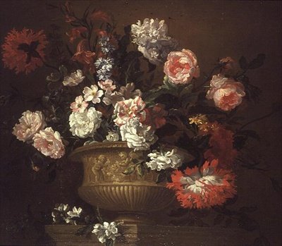Stilleben av blomster i en urne av Pieter Casteels