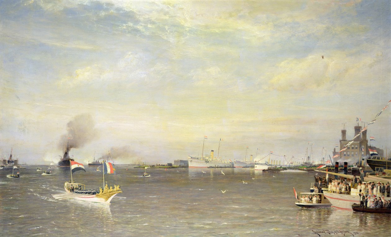 Landing av president Armand Fallieres i Amsterdam av Pieter Christiaan Cornelis Dommelshuizen