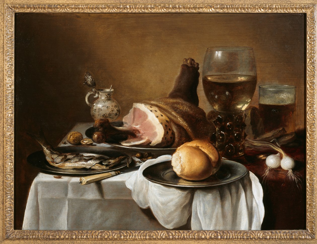 Frokoststykke, ca. 1640 (olje på panel) av Pieter Claesz