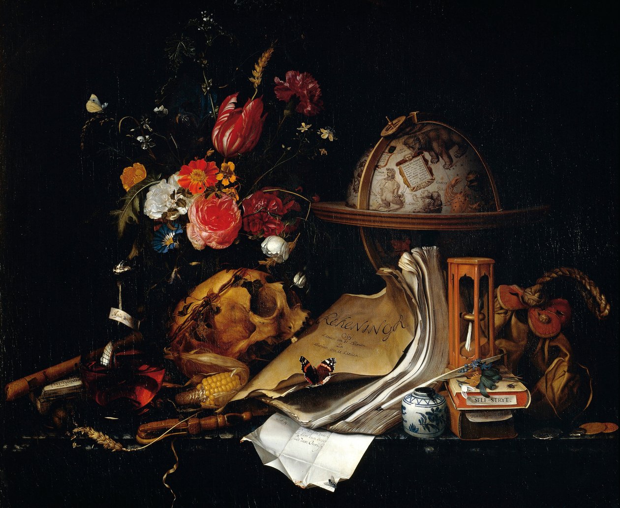 Vanitas, av Pieter Claesz (1597-1660). av Pieter Claesz