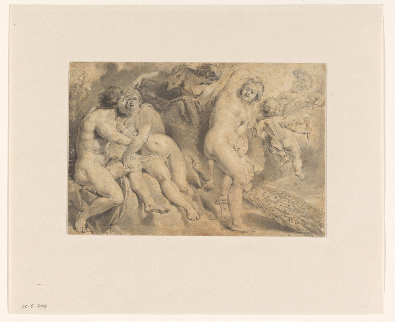 Ixion bedratt av Zeus og Hera Ixion omfavner skyen Nephele, som har tatt form av Hera av Pieter Claesz. Soutman (rejected attribution)