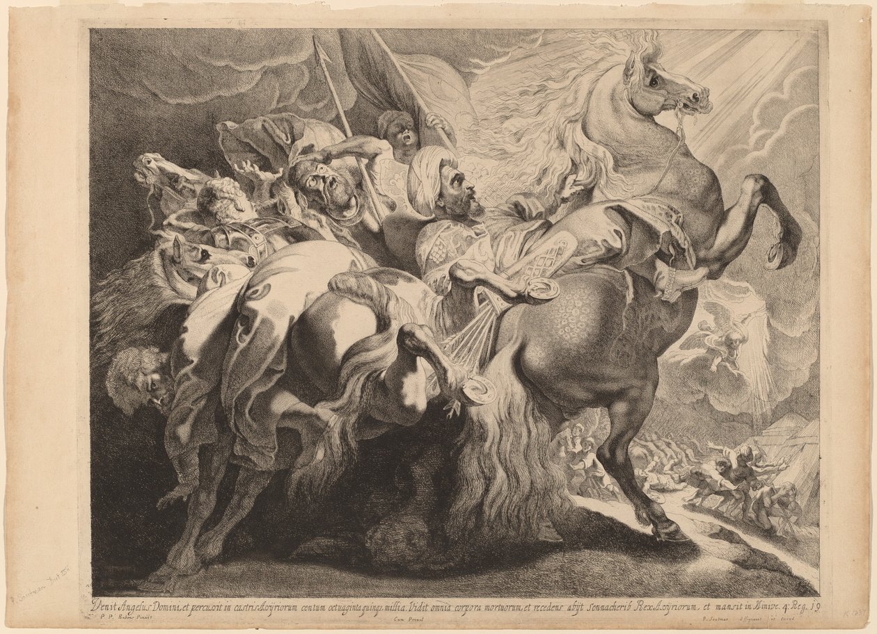 Sankeribs nederlag av Pieter Claesz Soutman after Sir Peter Paul Rubens