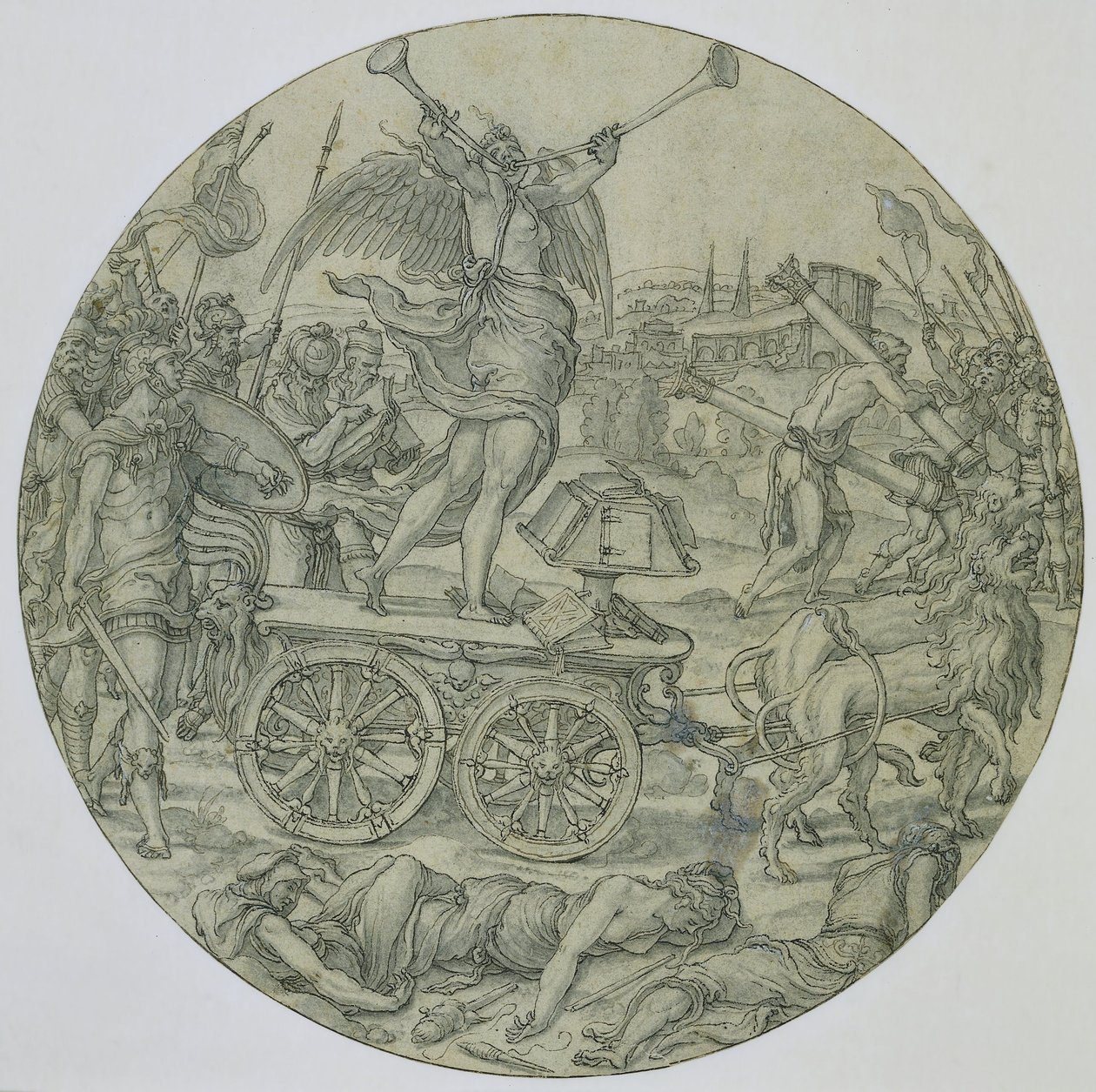 Triumf av berømmelse av Pieter Coecke van Aelst (I) (workshop of)