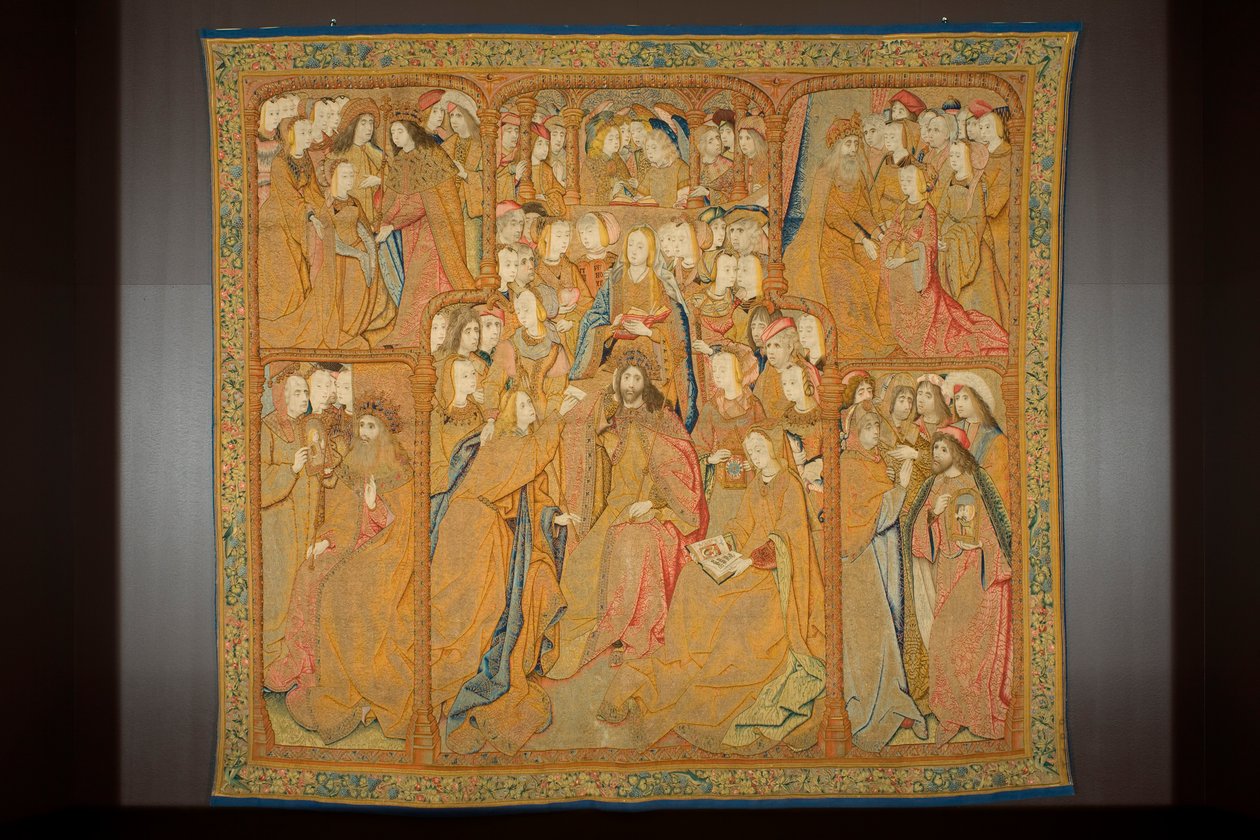 flamsk billedvev. Bebudelse, ca. 1502-04 (gull, sølv, silke og ull) av Pieter Coecke van Aelst
