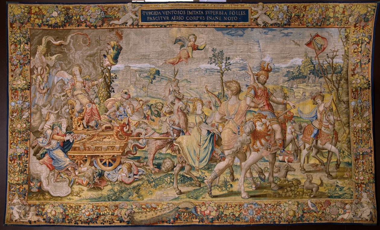 flamsk billedvev. Serie De syv hovedsynder: Forfengelighet (stolthet). Tegneserieskaper Pieter Coecke van Aelst. Atelier i Brussel. ca 1542-1544. av Pieter Coecke van Aelst