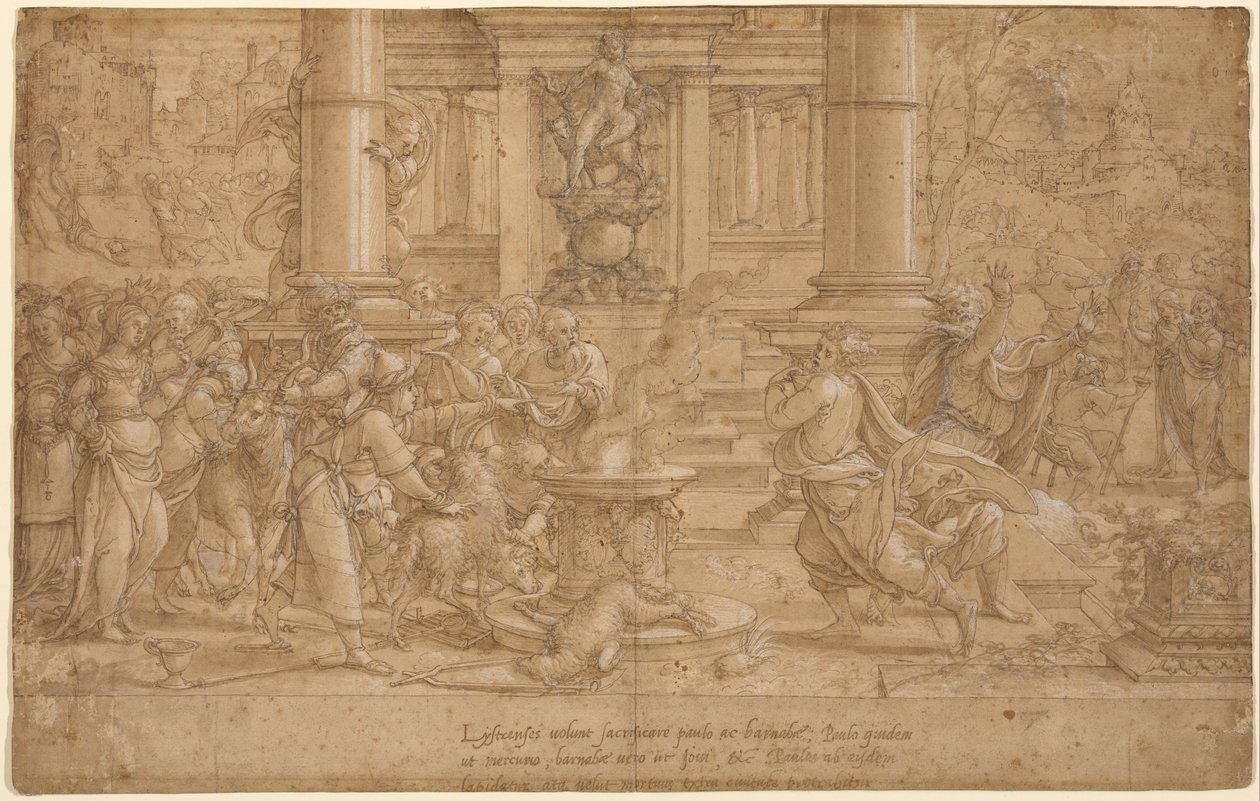 Offeret i Lystra av Pieter Coecke van Aelst