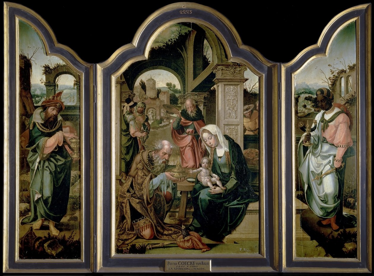 Tilbedelsen av magiene av Pieter Coecke van Aelst