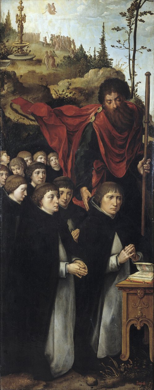 Apostelen Saint James the Great med Preachers Høyre panel av Triptych The Last Judgment av Pieter Coecke van Aelst