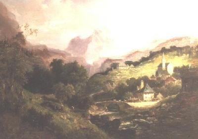 Mont Cernis og landsbyen St. Michelle av Pieter Cornelis Dommerson