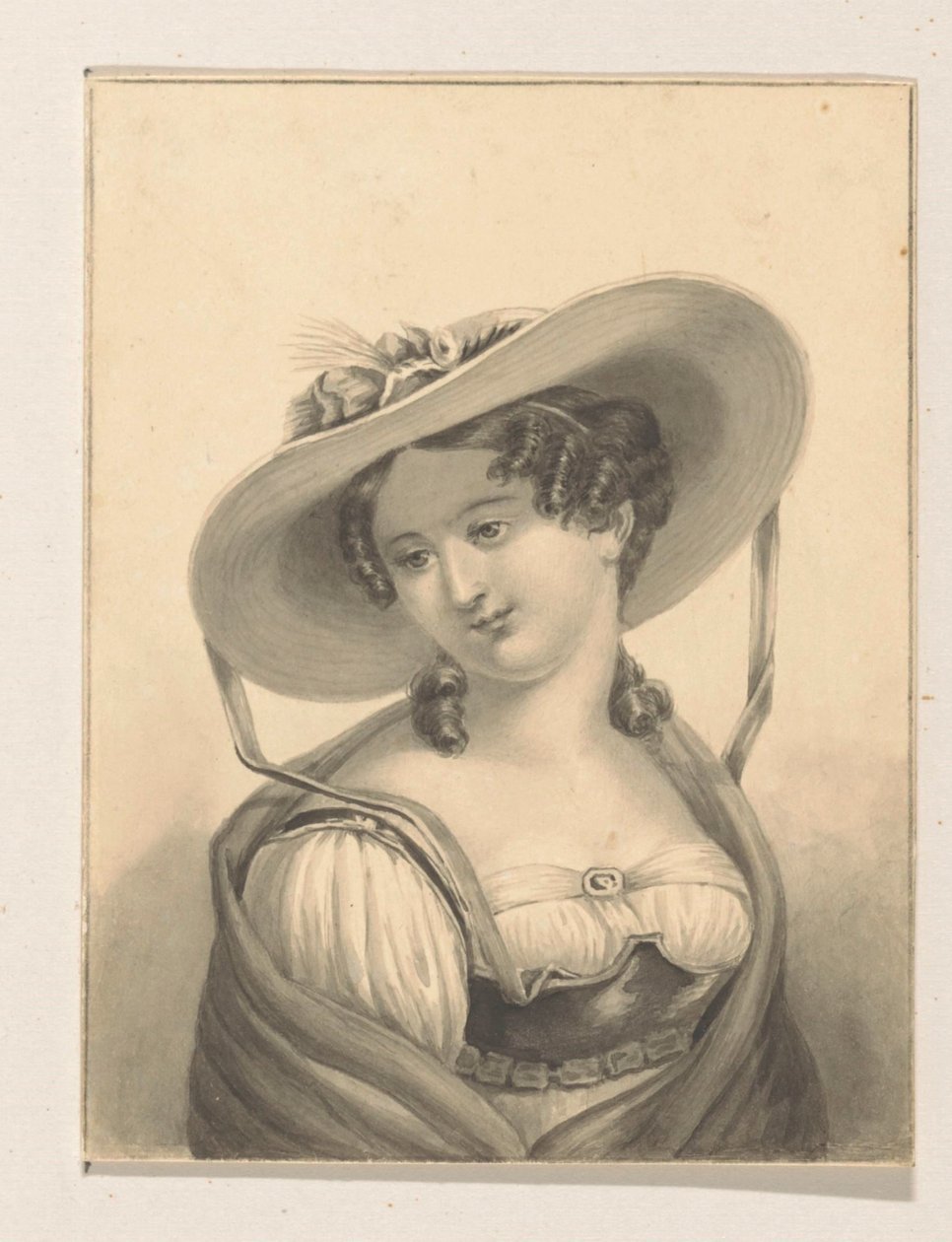 Jente med hatt av Pieter Cornelis van den Velden