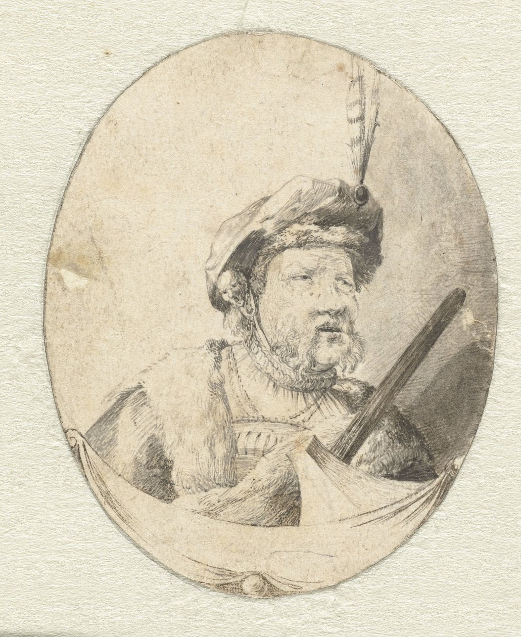 Byste av en mann i orientalske klær av Pieter Cornelisz. Verbeeck (possibly)