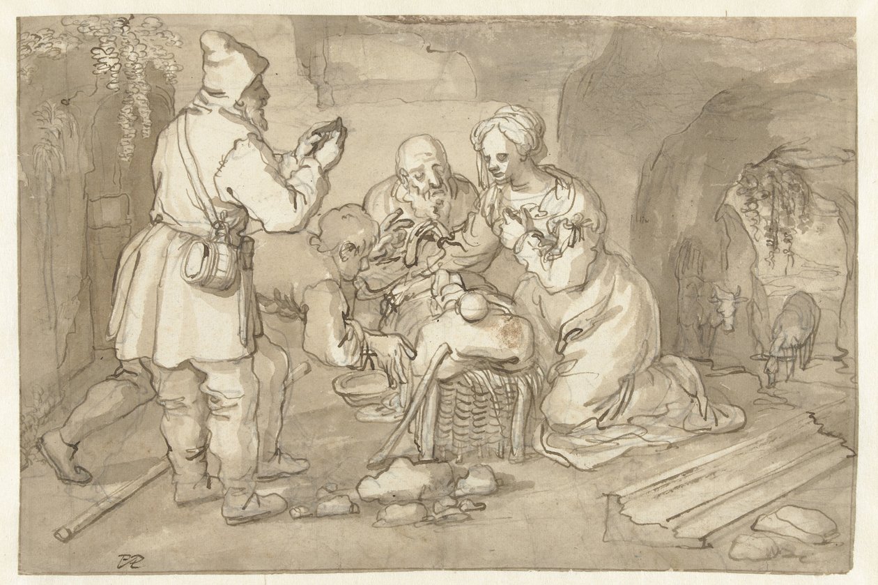 Tilbedelse av hyrdene av Pieter Cornelisz. van Rijck