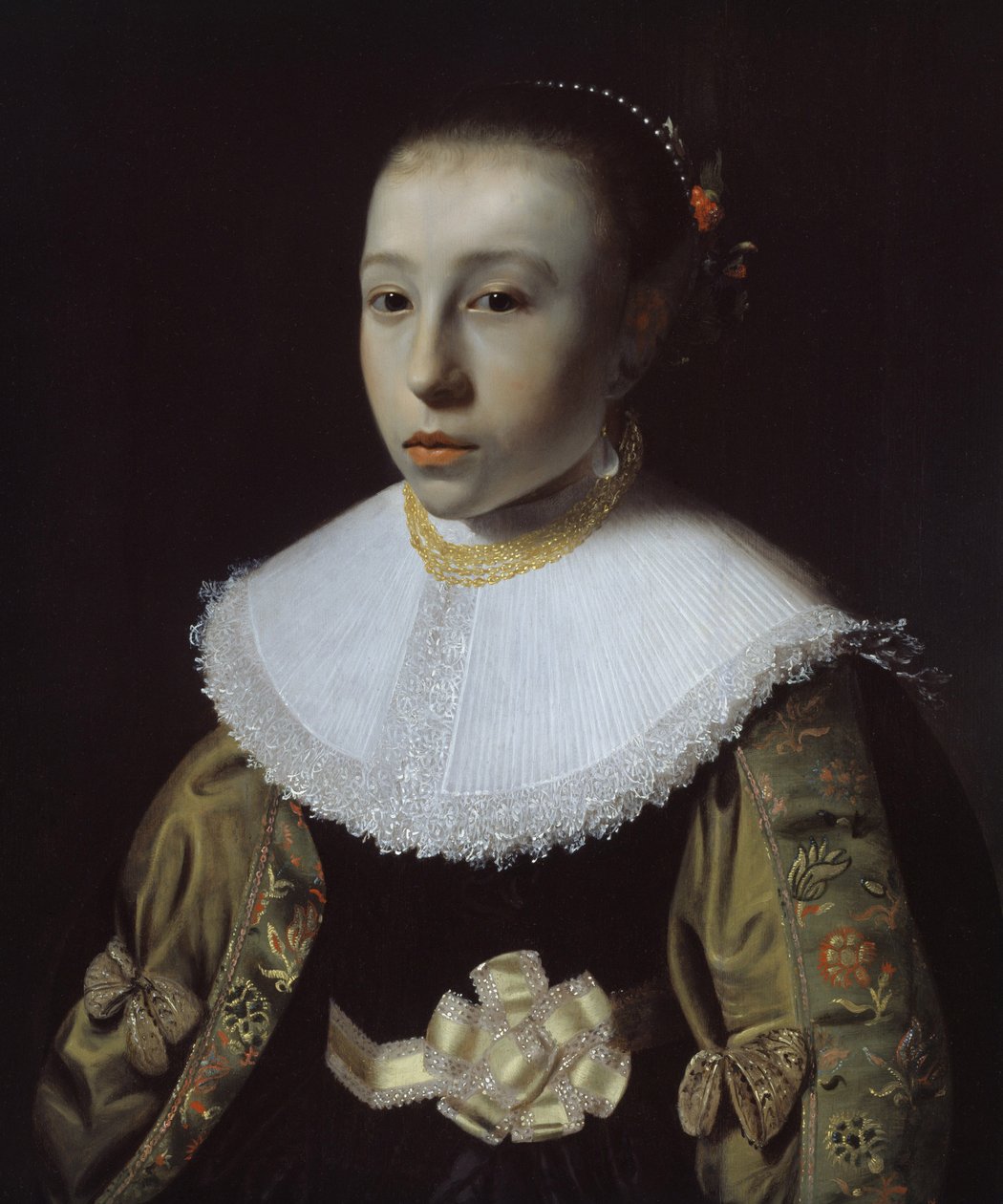 Portrett av en ung jente, 1633-35 av Pieter Dubordieu