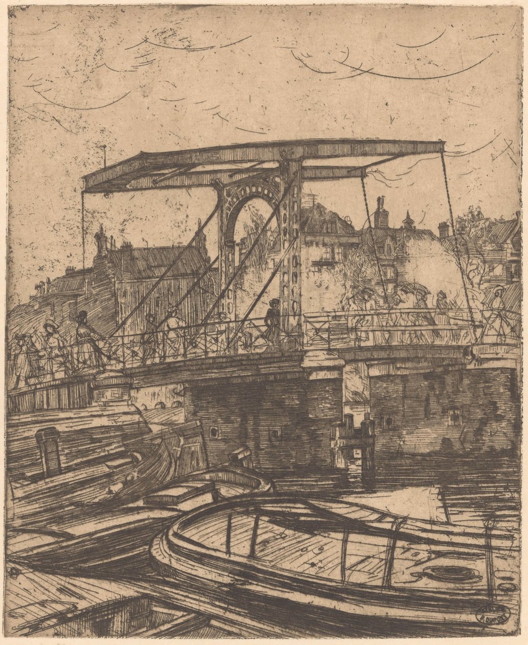 Skinny Bridge i Amsterdam av Pieter Dupont