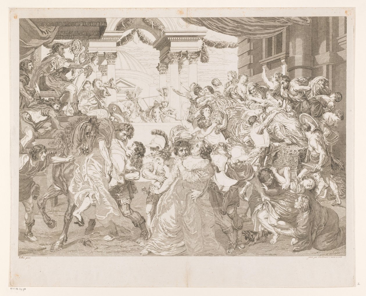 Sabine Virgin Robbery av Pieter Franciscus Martenasie