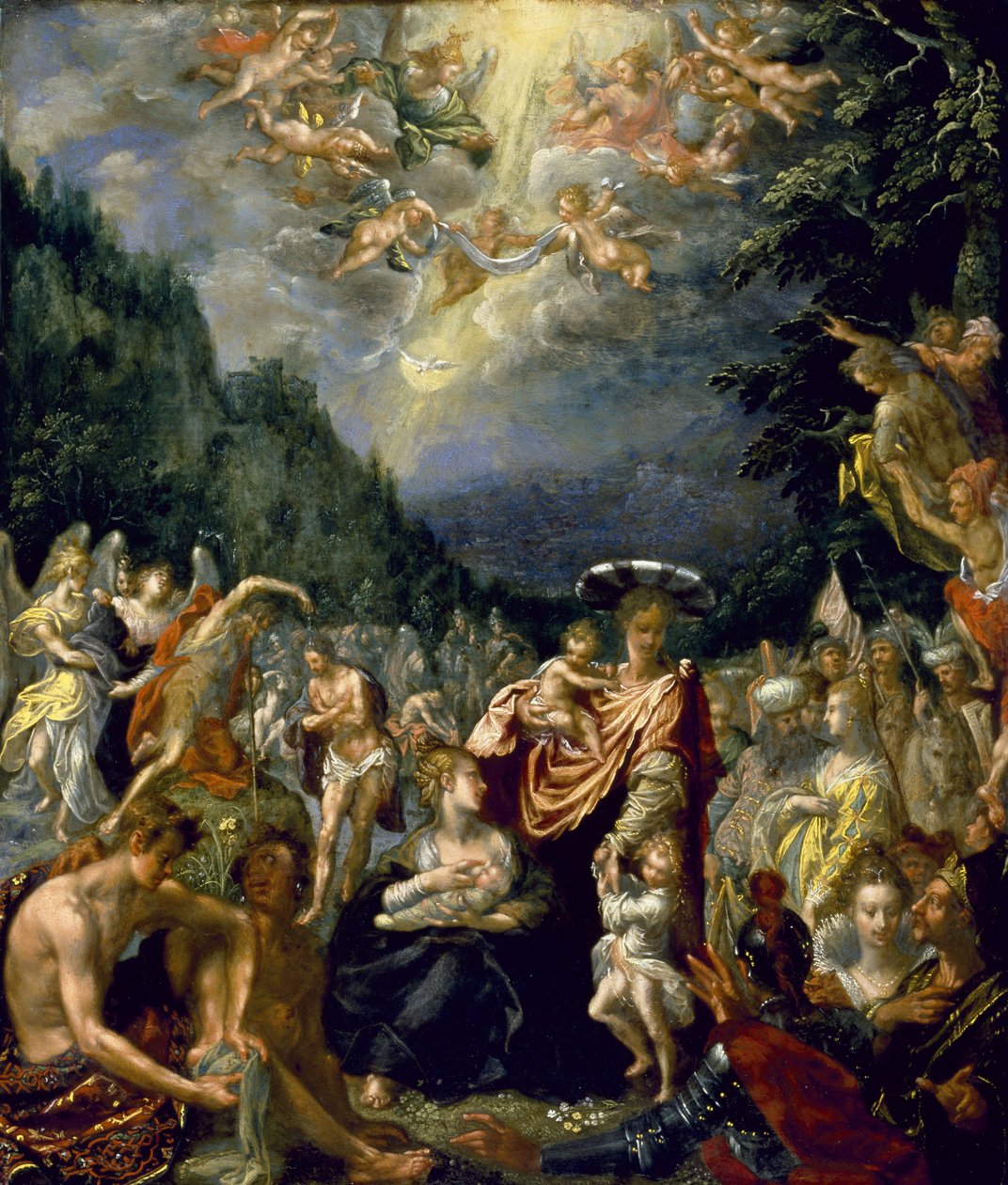The Baptism of Christ, ca. 1590 (olje på kobber) av Pieter Fransz. Isaacsz.