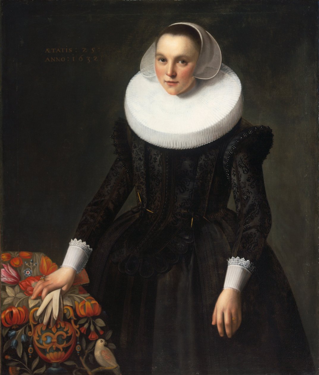 Portrait of a young lady - Portrait of a young Lady, av Grebber, Pieter Fransz de (ca. 1600-1652/3). olje på lerret av Pieter Fransz. de Grebber