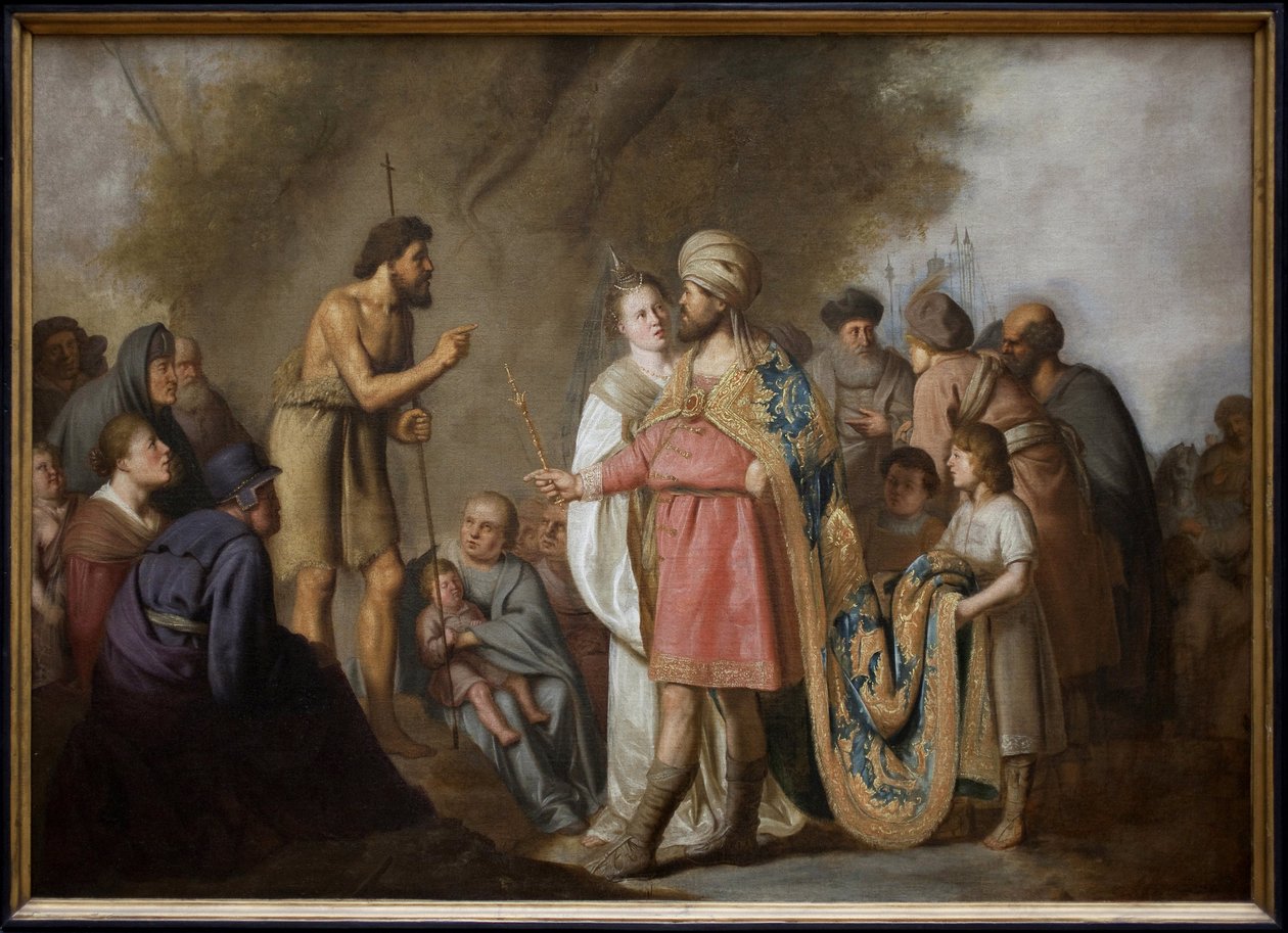 Døperen Johannes forkynner foran Herode. Maleri av Pieter Fransz av Grebber (1600-1652), olje på lerret av Pieter Fransz. de Grebber