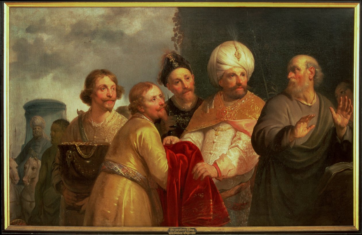 Profeten Elisa avviser gaver fra Naaman av Pieter Fransz. de Grebber