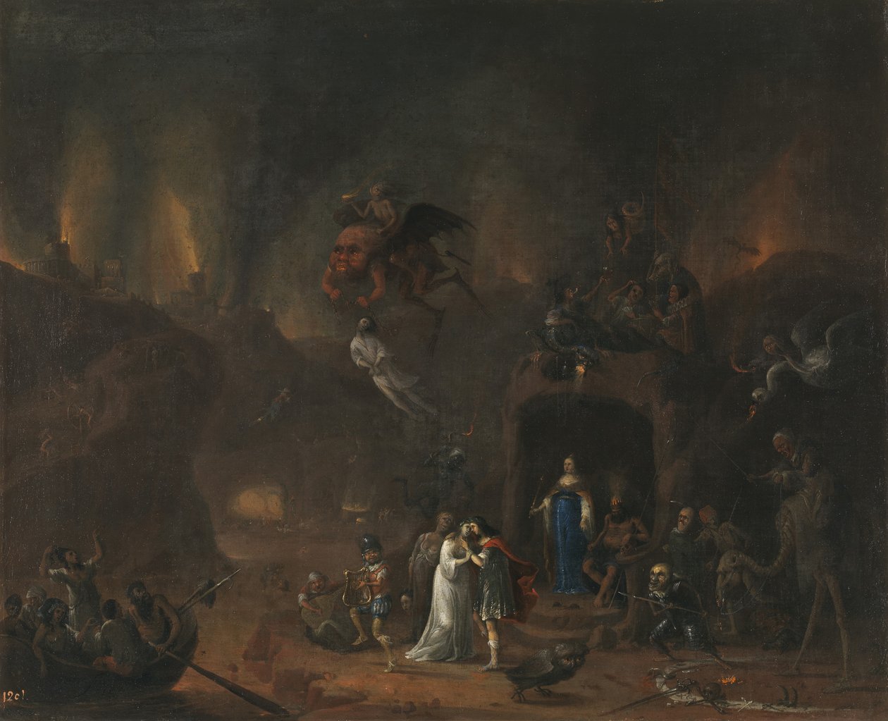 Orfeus og Eurydike i helvete av Pieter Fris