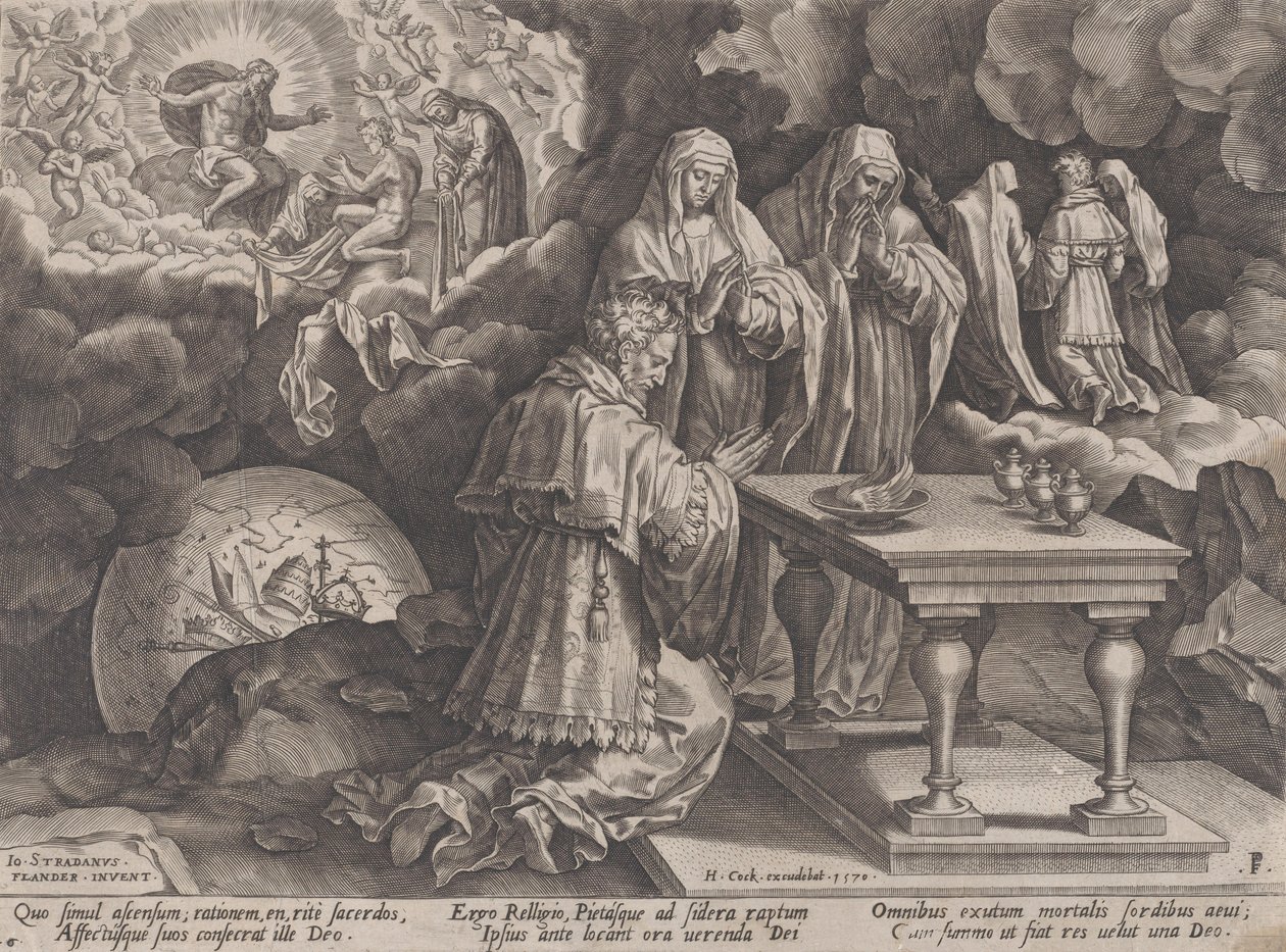 Alderdom og død, fra The Course of Human Life, 1570. av Pieter Furnius