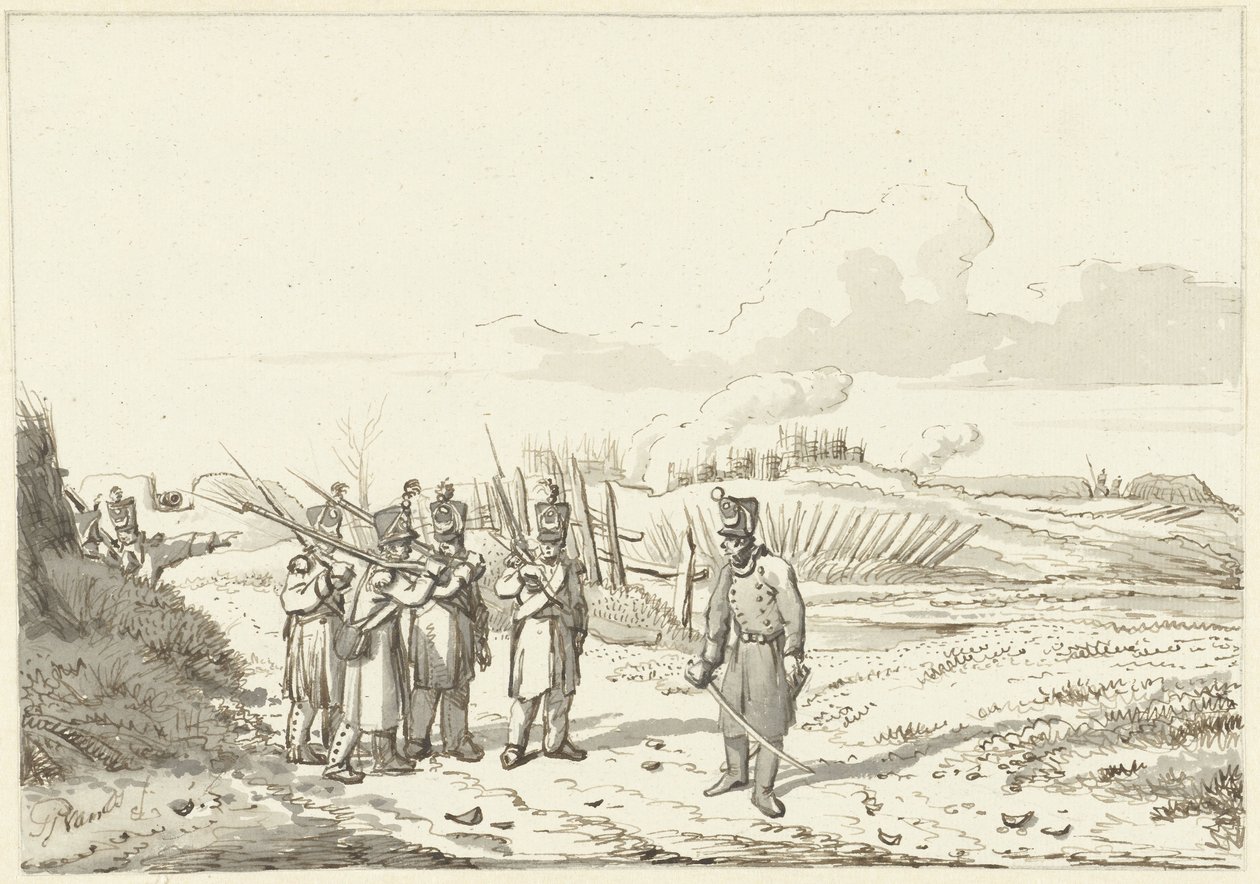 En omreisende patrulje, 1813-1814 av Pieter Gerardus van Os (signed by artist)