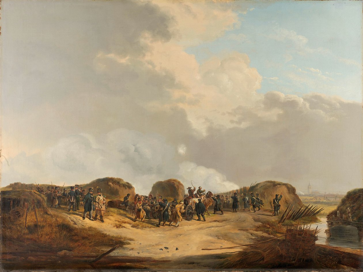 Demilune konstruert ved beleiringen av Naarden, april 1814 av Pieter Gerardus van Os