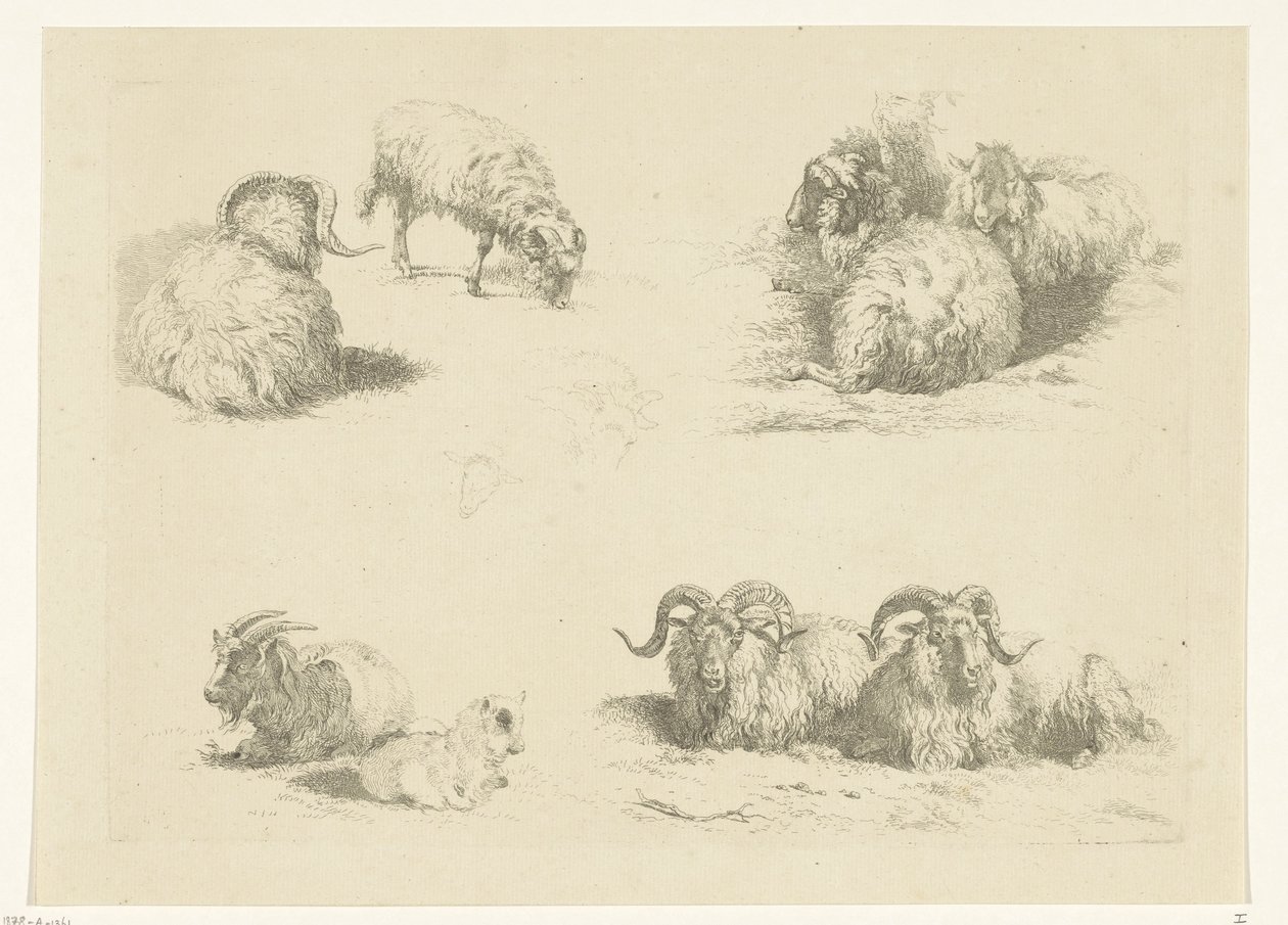 Fire forestillinger med sauer og geiter Sauer og geiter (serietittel) av Pieter Gerardus van Os