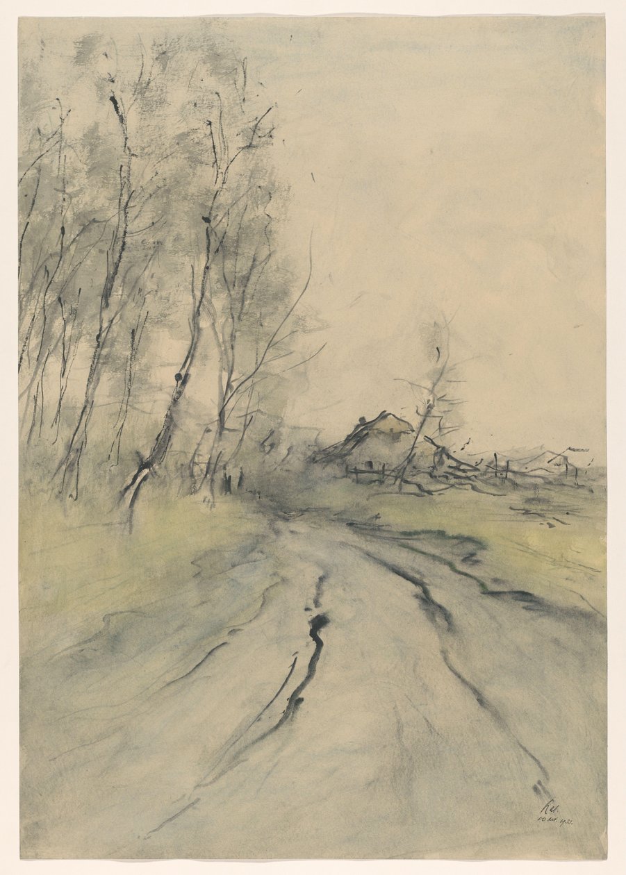 landvei av Pieter H.J.J. Ras (signed by artist)