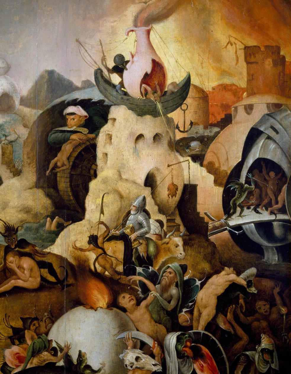 Last Judgment, ca 1554, maleri av Pieter Huys (ca 1520-ca 1584), olje på panel av Pieter Huys