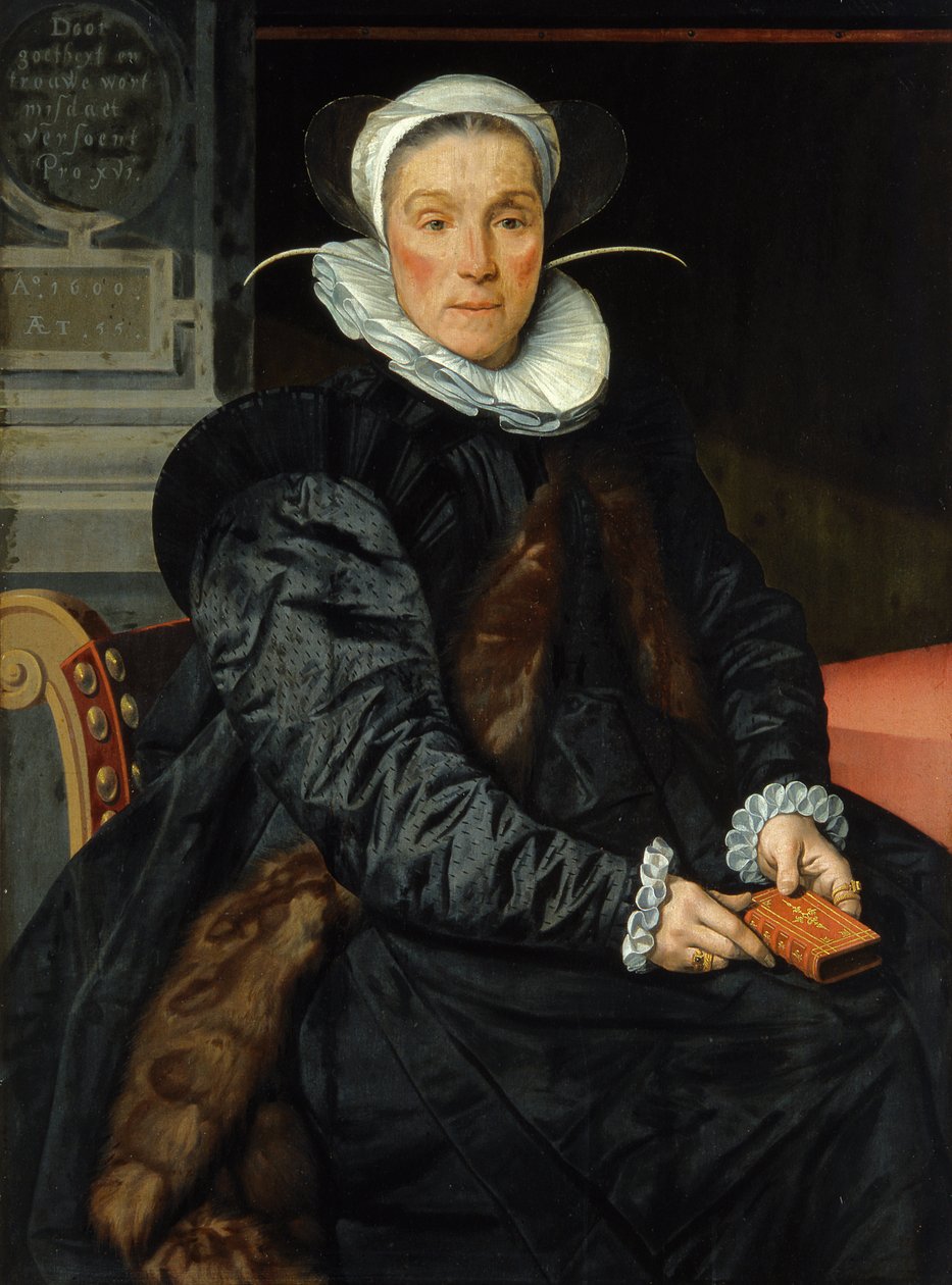 Portrett av Susanna Taymon, kone til Christoffel Roels, 1600 av Pieter Pietersz the Elder