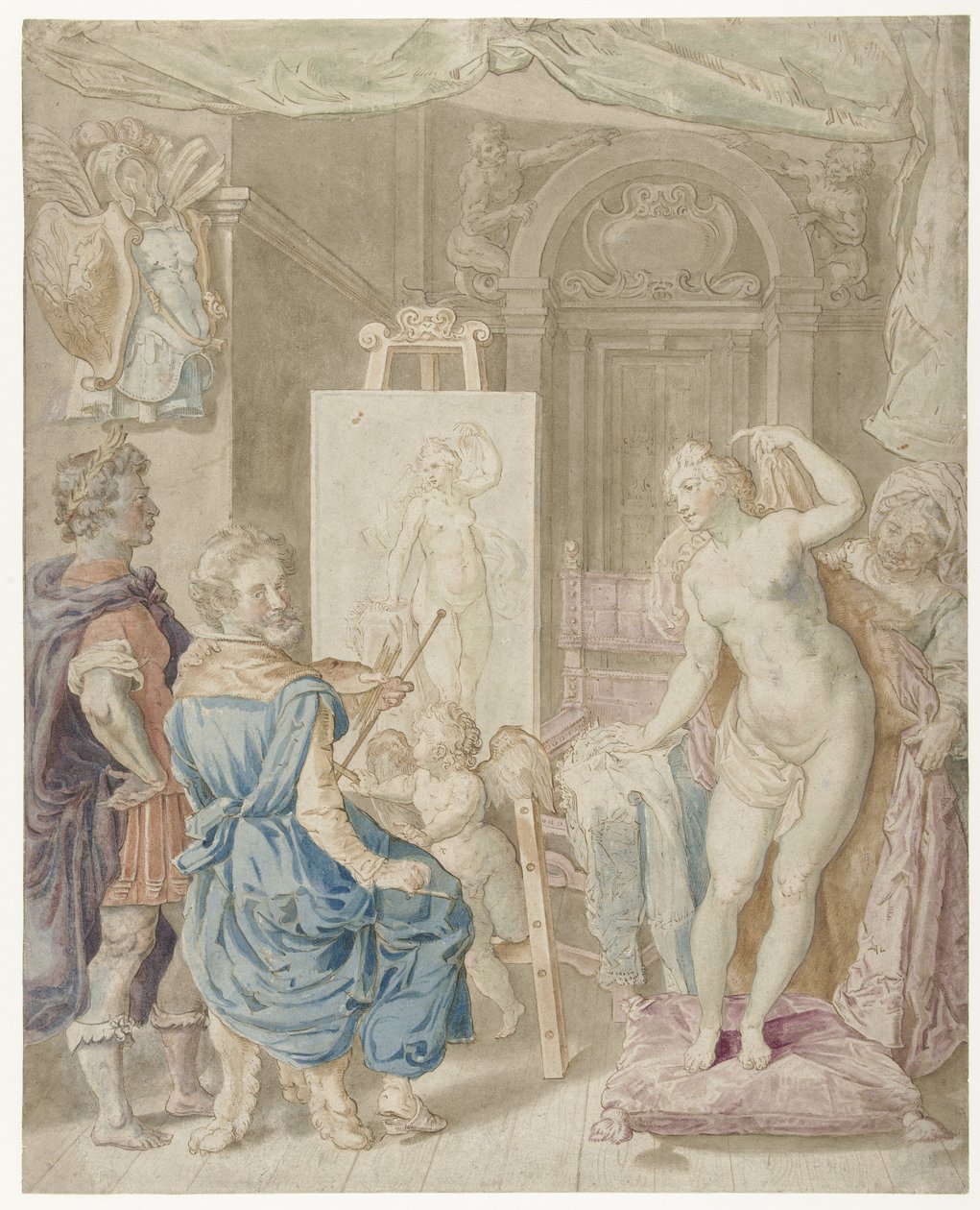 Apelles skal male Campaspe av Pieter Isaacsz.